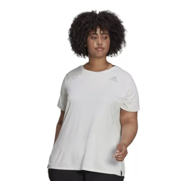 Adidas Women's Performance Training Top in Ivory Size 1X Lightweight Ventilated - Picture 1 of 7